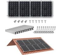 Kit de montage de panneau solaire, possibilités d'installation multiples, construction en aluminium durable, 10 PCs