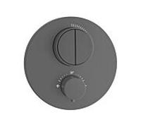 Herzbach Ensemble de montage final Deep Grey 23.803050. 2000 .06 pour 2 Verbraucher , thermostat encastré, gris mat