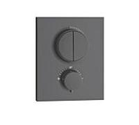 Herzbach Deep Grey kit de montage final 23.803050.2.06 pour 2 Verbraucher , thermostat encastré, gris mat