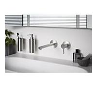 Kit de montage final Herzbach Design iX 17.139765.1.09 acier inoxydable brossé, montage mitigeur lavabo , 160 mm