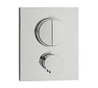 Herzbach NeoCastell set de montage final 11.803050.2.01 pour 2 Verbraucher , thermostat encastré, chromé