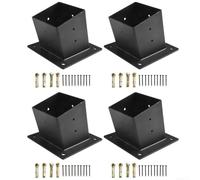 Kit de montage mural pour tonnelle de toit incliné - Complet avec matériel, convient aux tonnelles de porche de 10,2 x 10,2 cm, supports d'extension de toit et de mur pour tonnelles en bois
