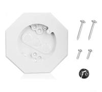 Kit de montage octogonal pour applique murale extérieure pour panneaux verticaux de 30,5 cm, base en plastique blanc résistant aux intempéries, avec vis pour terrasse, terrasse, éclairage de jardin