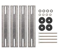 Kit de montage pour boîtes aux lettres à fixer sur portail, en acier inoxydable, stable et résistant à la corrosion, compatible avec des portails d'une épaisseur allant jusqu'à 35 mm