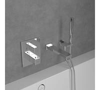 Kit de montage prêt à l'emploi V&B Mettlach : thermostat encastré avec régulateur de débit à 2 voies, chromé