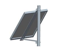 Kit de montage sur poteau pour panneaux solaires de 30 W à 60 W, réglable, en aluminium robuste, pour panneau solaire, antenne, caméra, inclinable à 45 degrés pour poteau de 5,1 cm de diamètre