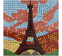 Kit de mosaïque Tour Eiffel, plus de 1500 carreaux en céramique, dimensions : 20x20 cm