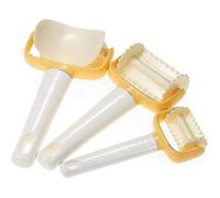 Kit De Moules À Biscuits En Plastique, Emporte-Pièces Ronds Et Carrés, Rouleau À Biscuits (1 Jeu) - Blanc
