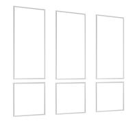 Kit de Moulures Murales Prédécoupées-Duoku-3 Cadres 61x137 cm et 61x61 cm pour Décoration Intérieure de Salon