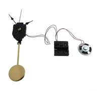 Kit de mouvement d'horloge à pendule avec mécanisme à quartz et sonnerie de boîte à musique pour panneaux d'horloge de 4 à 12 mm, avec mouvement oscillant et aiguilles d'horloge (longueur de la tige