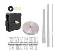 Kit de mouvement d'horloge à quartz silencieux avec mécanisme de rechange 56 x 56 x 16 mm, tige 13 mm pour panneau de 2-3 mm, pièces d'horloge murale à chiffres romains dorés, argentés, noirs