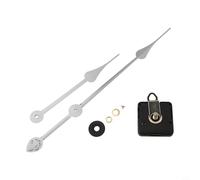 Kit de mouvement d'horloge murale silencieuse à couple élevé, mécanisme à quartz avec aiguilles pour cadran de 50 à 60 cm, longueur de tige de rechange de 18 mm (argent 2)