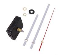Kit de mouvement d'horloge murale silencieuse pour réparation à faire soi-même avec aiguilles blanches et rouges pour boîte électrique en bois, métal, pièces en plastique et métal (A)