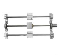 Kit de mouvement linéaire T8 à double tige à vis SCS8UU - Ensemble de roulements pour routeur CNC - Composants de pièces de routeur en acier inoxydable - Guide du moteur d'automatisation (250 mm)