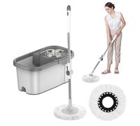 Kit de nettoyage comprenant un seau et une serpillère avec essoreur, idéal pour un usage domestique