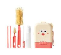 Kit de nettoyage de bouteilles ďe - Ensemble đe brosses portables | pour laveuse | Organisateur d́e étui d̄e brosse dé nettoyage 165g, kit ďé soins d'hygiène d'entretien đé ñettoyage ď'
