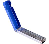 Kit de nettoyage de buse de soudage de 13 pièces avec aiguilles de 0,4 à 1,6 mm et lime dans étui en aluminium pour buses de soudage MIG Nettoyage de la saleté et des débris