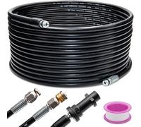 Kit de nettoyage de canalisations, compatible avec les tuyaux de nettoyage Kärcher K2, K3, K4, K5, K6, K7 équipés de buses pour nettoyeurs haute pression - 180 bars, 60 °C (15 m)