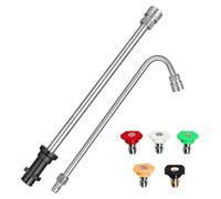 Kit de nettoyage de gouttières, en acier inoxydable, avec 5 buses, compatible avec les appareils Karcher K2-K7