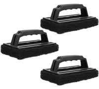Kit de nettoyage de grill Unyqoos® avec poignée antidérapante – Brosse de grill professionnelle pour grills et poêles, ergonomique, efficace contre les résidus tenaces