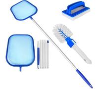 Kit de nettoyage de piscine 3 pièces : épuisette, brosse et brosse de nettoyage