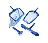 Kit de Nettoyage de Piscine 4 en 1 Conception de Connecteur Universel Bleu