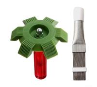 Kit de nettoyage de sèche-linge 2 pièces en acier inoxydable pour nettoyage du condensateur, élimination efficace de la poussière, poignée légère pour l'entretien résidentiel ou commercial du CVC