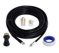 Kit de nettoyage de tuyau d'évacuation pour nettoyeur haute pression avec adaptateur, déboucheur de tube flexible, buse rotative p