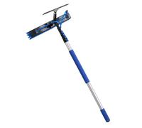 Kit de Nettoyage-Duoku-pour Panneaux Solaires-avec Perche Télescopique de 4,6 m- Équipé d'une Brosse Rotative à 180°