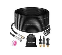 Kit de tuyaux - TECTAKE - Kit de nettoyage et de débouchage de canalisations en polychlorure de vinyle 30 m - Noir