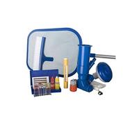 GRE Kit de nettoyage piscine 7 pieces trousse d analyse 1 brosse 1 épuisette 1 manche G