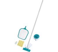 Kit de nettoyage piscine Bestway Aquaclear, jusqu'à 3,96m, avec épuisette, flotteur, aspirateur, bande de test et patch de réparation