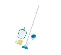 Kit de nettoyage piscine Bestway AquaClear - perche aluminium télescopique et diffuseur ChemGuard avec 50 bandelettes