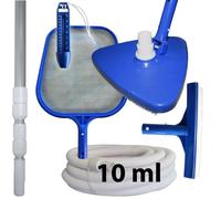 Kit de nettoyage piscine - Non spécifié - 10 mètres - Manche télescopique - Épuisette - Brosse parois