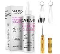 Kit de nettoyage pour aérographes, 240 ml, comprenant des aiguilles et des brosses