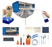 Kit de nettoyage pour climatiseur split, 18 pièces, bleu/blanc