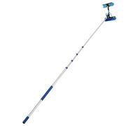 Kit de nettoyage pour panneaux solaires, 7,885 m, kit de perche à alimentation en eau avec brosse de nettoyage, distributeur de savon, perche télescopique extensible en aluminium, tête de brosse pivot
