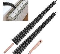 Kit de nettoyage pour radiateurs avec 2 brosses, 75 cm, brosse flexible pour radiateurs