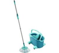 Kit de nettoyage sol Clean Twist Disc Mop Ergo Mobile 52102 Leifheit - Balai espagnol lave sol a franges seau a essorage rotatif Vert G