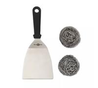 Kit de nettoyage (spatule et 2 boules inox) pour plancha KRAMPOUZ