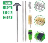 Kit de nettoyage universel pour fusil de chasse, pour chambre de pistolet 12GA/ 16GA/ 20GA/ 410GA et brosses de nettoyage d'alésage avec longues tiges métalliques 12GA Type B