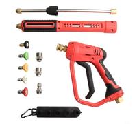 Kit de nettoyeur haute pression 4000 PSI avec tige incurvée et embouts de buse pour nettoyage de voiture - Extension 3 en 1 de 91,4 cm