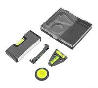 Kit de niveau de faisceau portable avec base magnétique 12 x 14 cm | Trois modes de projection, croix verticale horizontale, buse réglable, faisceau rouge vif, haute visibilité