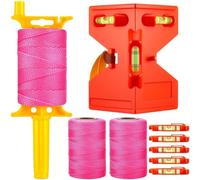 Kit de niveau de ligne avec tube d'angle réglable Niveau de ligne en nylon | 5 tubes de dégradé, nivellement précis, angle réglable, alignement de construction, projets de jardinage