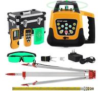 Kit De Niveau Laser Rotatif à 360°, Portée 500M, équipement De Mesure Auto-Nivelant Pour L'industrie Extérieure, Laser à Lignes Croisées 3D Pour La Construction Et L'accrochage D'images,GreenBeam