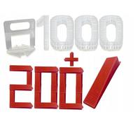Kit de Nivellement Carrelage - Sans Marque - 1000 Clips 1mm 200 Cales - Pose Facile et Précise