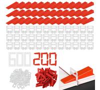 Kit de nivellement de carrelage comprenant 800 pièces : 200 calles de nivellement, 600 éléments de système de nivellement de 2 mm