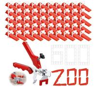 Kit de Nivellement pour Carrelage, 600Croisillon Autonivelant 2mm+200 Réutilisable Cale Carrelage, 1Pince, 1Couteau à Crochets