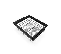 Kit de panier et cadre coulissant à fermeture souple pour armoire, réglable, module 600mm, Noir texturé