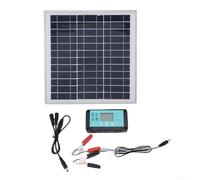 Kit de panneau solaire 100 W, cadre en aluminium, panneau carré de chargeur, contrôleur pour voiture, camping-car, caravane, système de charge de batterie 12 V (1 pièce)